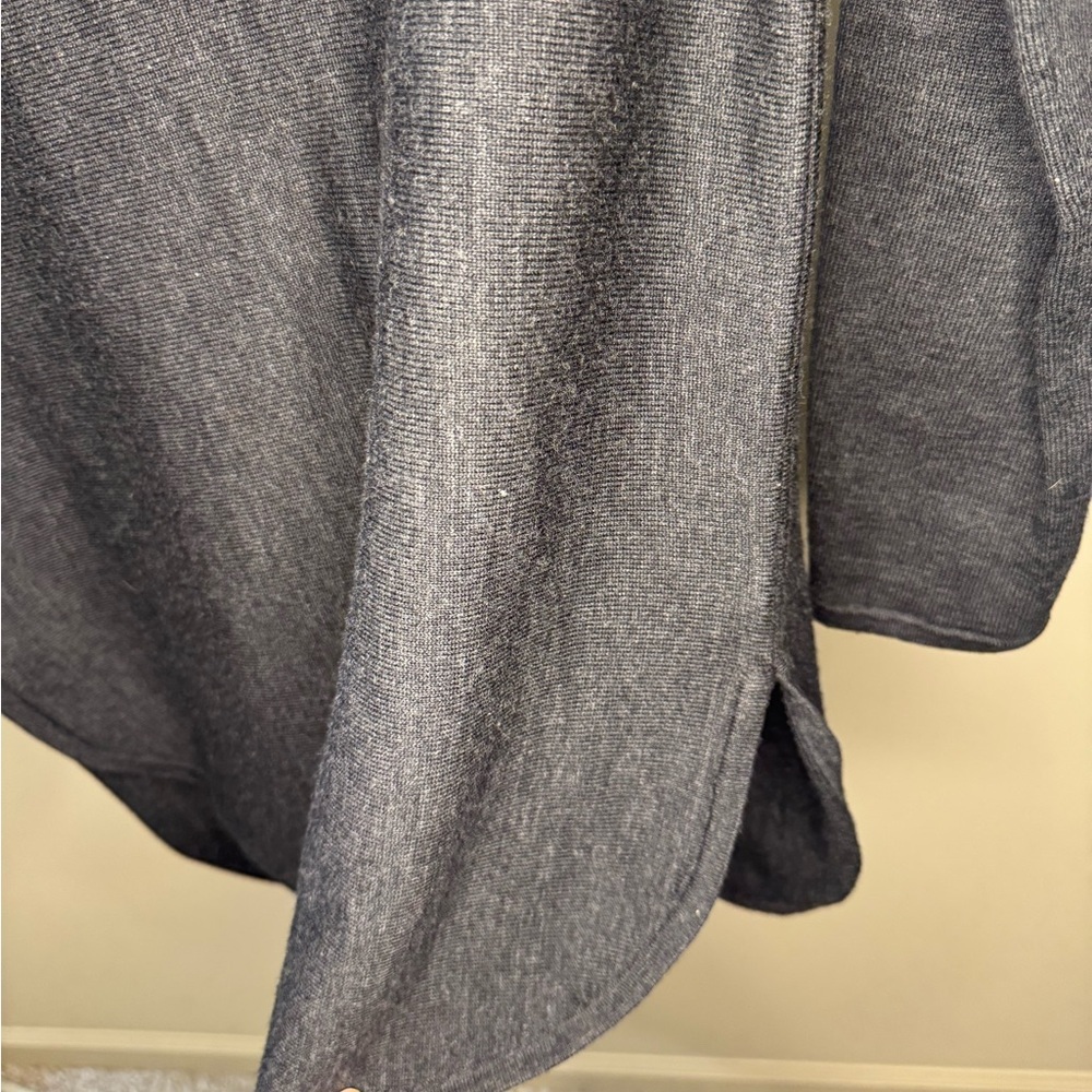 Eileen Fisher Merino Wool Crew Neck Sweater | Small | Charcoal - Picture 6 of 8